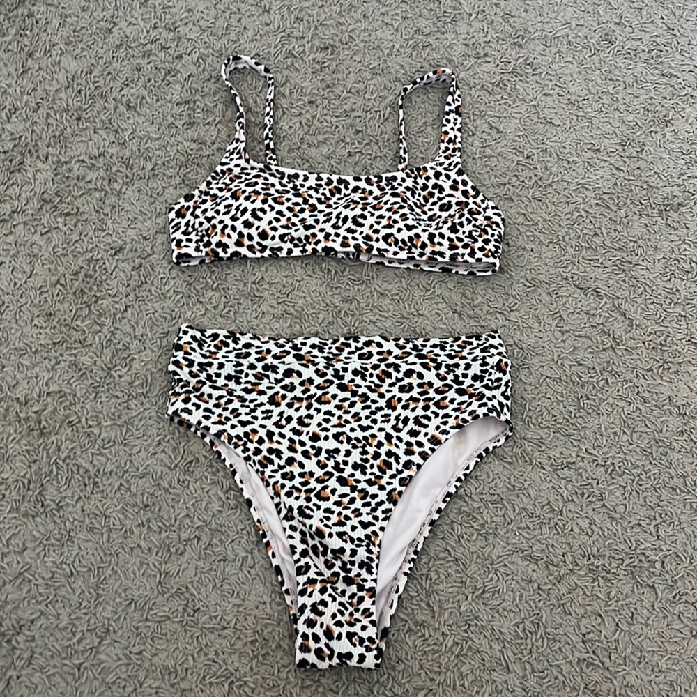 Xhilaration High- Waisted Leopard Print Bikini